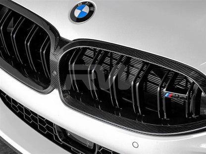 RW Carbon BMW F91 F92 F93 M8 Carbon Fiber Grille Surrounds-Exterior-Silicon Valley Bimmer