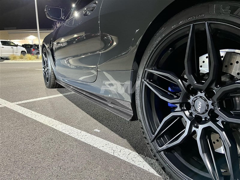 RW Carbon BMW G14 G15 F91 F92 Coupe/Vert CF Side Skirt Extensions-Exterior-Silicon Valley Bimmer