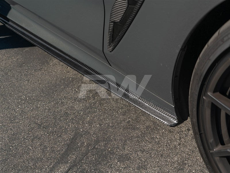 RW Carbon BMW G16/F93 M8 Gran Coupe CF Side Skirt Extensions-Exterior-Silicon Valley Bimmer