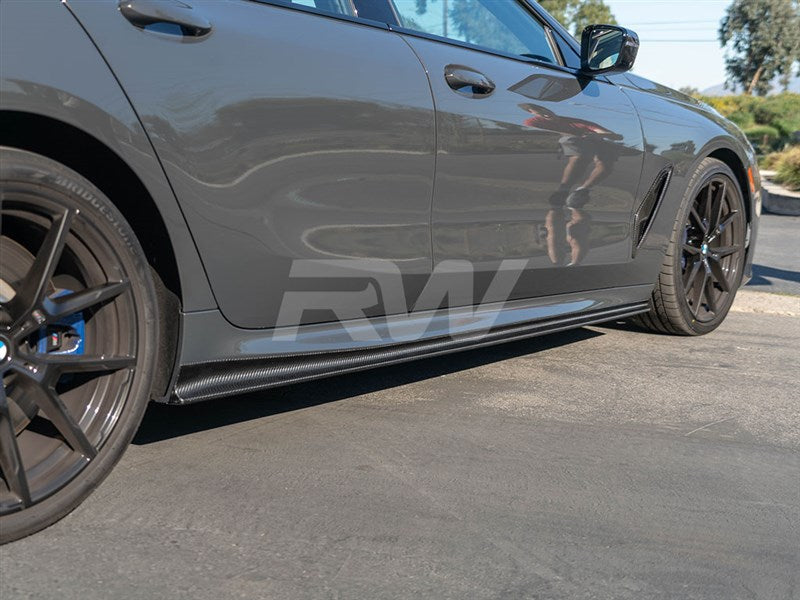 RW Carbon BMW G16/F93 M8 Gran Coupe CF Side Skirt Extensions-Exterior-Silicon Valley Bimmer