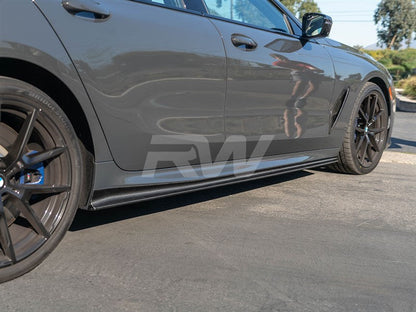 RW Carbon BMW G16/F93 M8 Gran Coupe CF Side Skirt Extensions-Exterior-Silicon Valley Bimmer