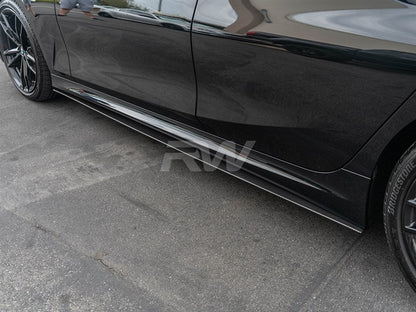 RW Carbon BMW G20 3 Series CF Side Skirt Extensions-Exterior-Silicon Valley Bimmer