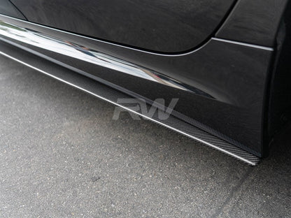RW Carbon BMW G20 3 Series CF Side Skirt Extensions-Exterior-Silicon Valley Bimmer