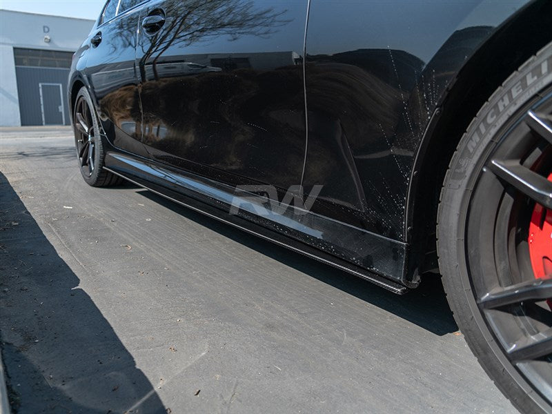 RW Carbon BMW G20 3 Series CF Side Skirt Extensions-Exterior-Silicon Valley Bimmer