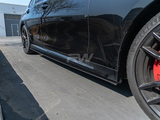 RW Carbon BMW G20 3 Series CF Side Skirt Extensions-Exterior-Silicon Valley Bimmer
