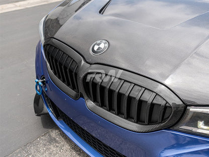 RW Carbon BMW G20 Carbon Fiber Grille Surrounds-Exterior-Silicon Valley Bimmer