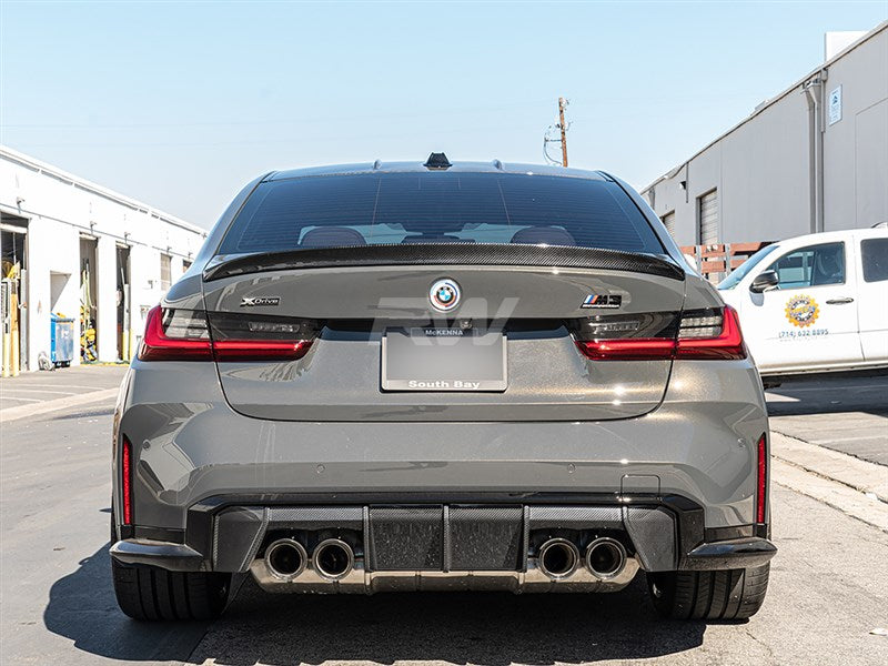 RW Carbon BMW G20 G80 3D Style Carbon Fiber Trunk Spoiler-Exterior-Silicon Valley Bimmer