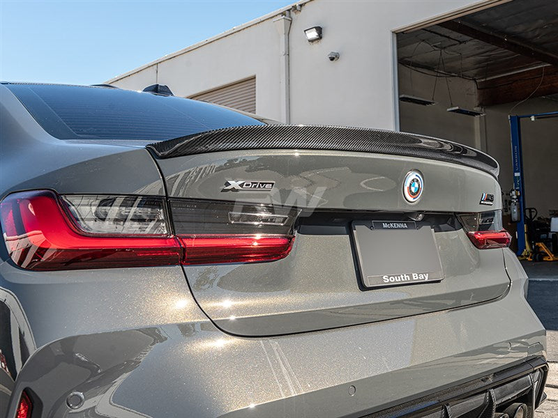 RW Carbon BMW G20 G80 3D Style Carbon Fiber Trunk Spoiler-Exterior-Silicon Valley Bimmer