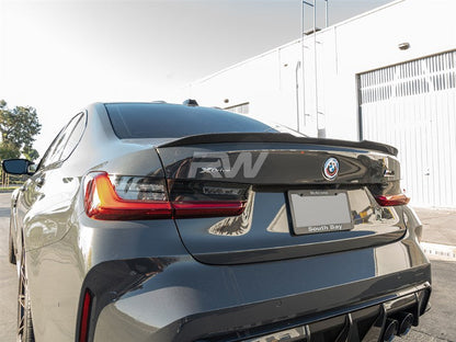 RW Carbon BMW G20 G80 M Style CF Trunk Spoiler-Exterior-Silicon Valley Bimmer