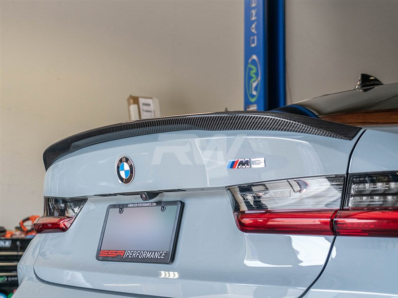 RW Carbon BMW G20 G80 Performance Style CF Trunk Spoiler-Exterior-Silicon Valley Bimmer