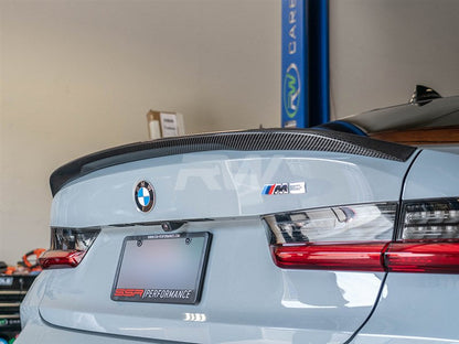 RW Carbon BMW G20 G80 Performance Style CF Trunk Spoiler-Exterior-Silicon Valley Bimmer