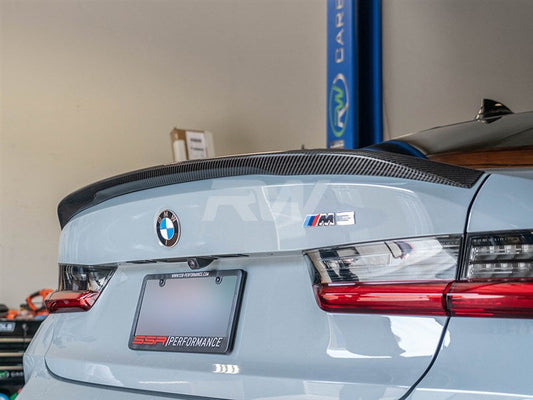 RW Carbon BMW G20 G80 Performance Style CF Trunk Spoiler-Exterior-Silicon Valley Bimmer