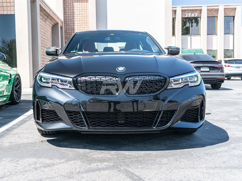 RW Carbon BMW G20 M340i M-Sport Carbon Fiber Front Bumper Grille Trims-Exterior-Silicon Valley Bimmer