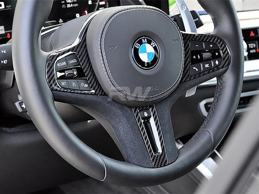 RW Carbon BMW G22 G29 G42 CF Alcantara Steering Wheel Trim-Interior-Silicon Valley Bimmer