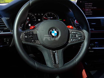 RW Carbon BMW G22 G29 G42 CF Alcantara Steering Wheel Trim-Interior-Silicon Valley Bimmer