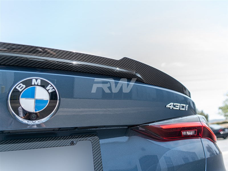 RW Carbon BMW G22 G82 Coupe M4 Style CF Trunk Spoiler-Exterior-Silicon Valley Bimmer