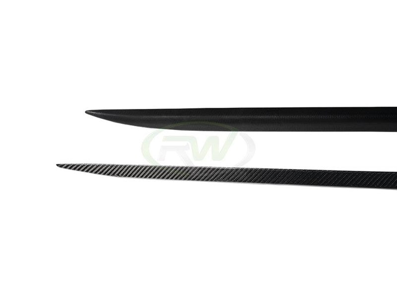 RW Carbon BMW G22/G23 Carbon Fiber Side Skirt Extensions-Exterior-Silicon Valley Bimmer