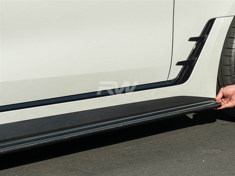 RW Carbon BMW G26 DTM Style Full Carbon Fiber Side Skirt Extensions-Exterior-Silicon Valley Bimmer