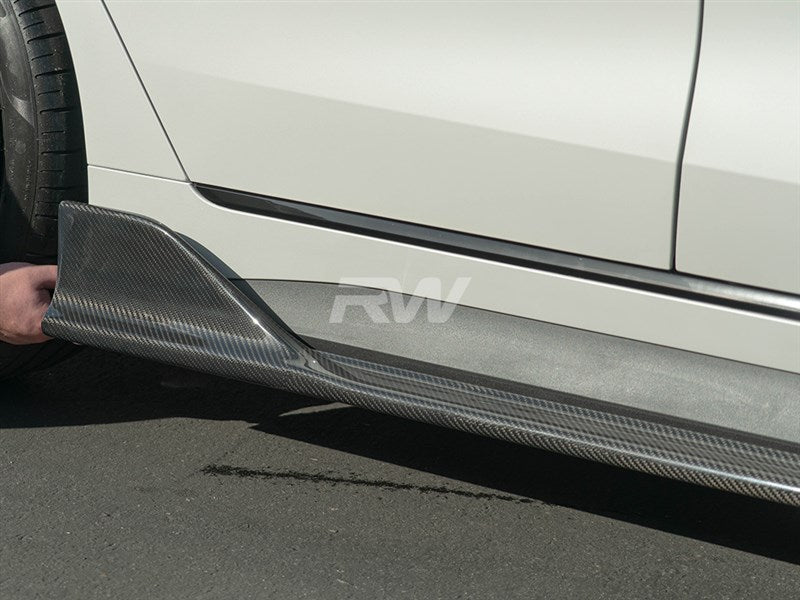 RW Carbon BMW G26 DTM Style Full Carbon Fiber Side Skirt Extensions-Exterior-Silicon Valley Bimmer