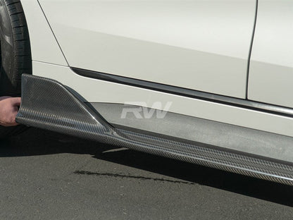 RW Carbon BMW G26 DTM Style Full Carbon Fiber Side Skirt Extensions-Exterior-Silicon Valley Bimmer