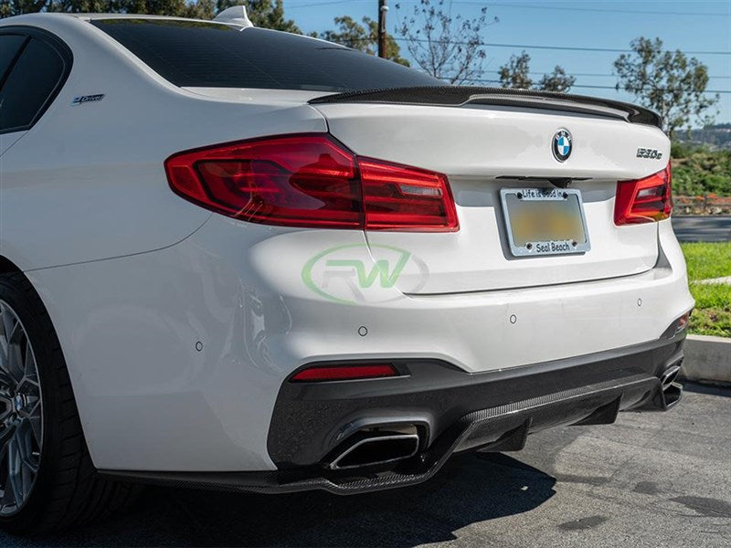 RW Carbon BMW G30 3D Style Carbon Fiber Rear Diffuser-Exterior-Silicon Valley Bimmer