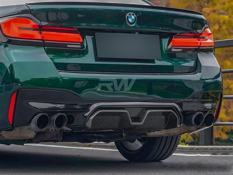 RW Carbon BMW G30 5-Series CS Style Carbon Fiber Diffuser-Exterior-Silicon Valley Bimmer