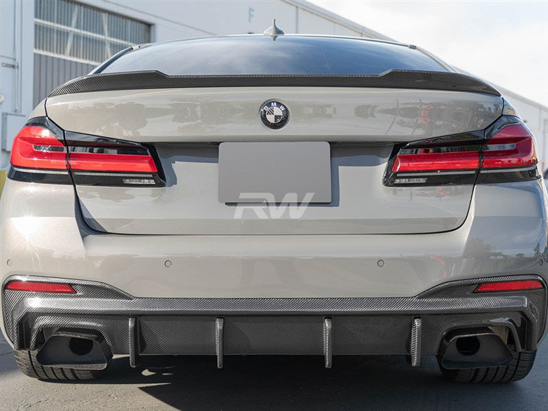 RW Carbon BMW G30 5-Series LCI RWS Carbon Fiber Diffuser-Exterior-Silicon Valley Bimmer