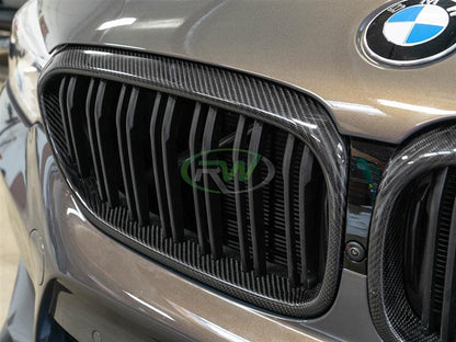RW Carbon BMW G30 Dual Slat Carbon Fiber Grilles-Exterior-Silicon Valley Bimmer