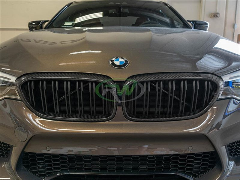 RW Carbon BMW G30 Dual Slat Carbon Fiber Grilles-Exterior-Silicon Valley Bimmer