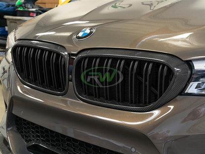 RW Carbon BMW G30 Dual Slat Carbon Fiber Grilles-Exterior-Silicon Valley Bimmer