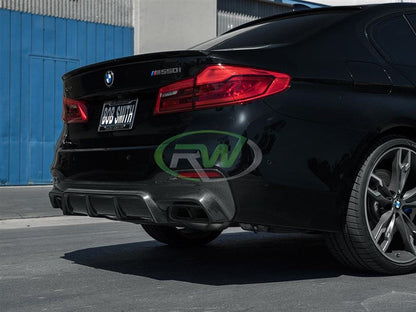 RW Carbon BMW G30 EC Style Carbon Fiber Rear Diffuser-Exterior-Silicon Valley Bimmer