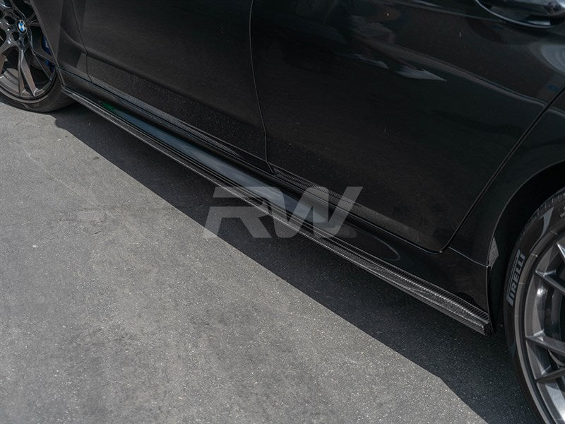 RW Carbon BMW G30 F90 3D Style CF Side Skirt Extensions-Exterior-Silicon Valley Bimmer