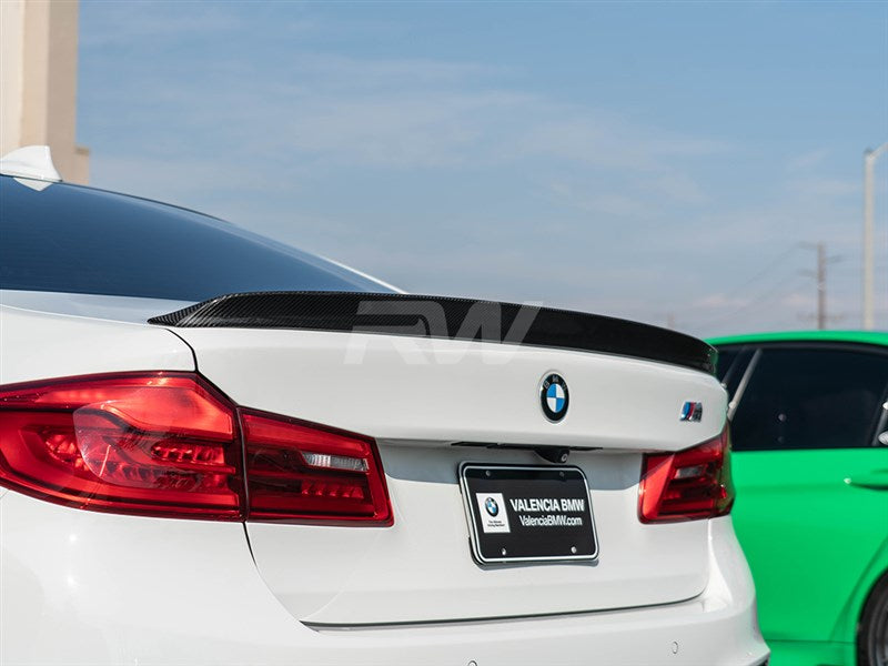 RW Carbon BMW G30 F90 3D Style Carbon Fiber Trunk Spoiler-Exterior-Silicon Valley Bimmer