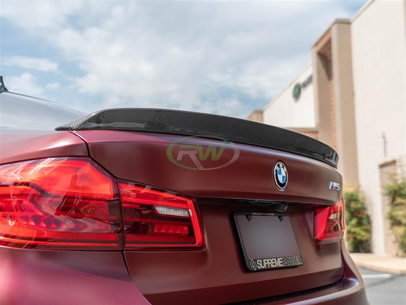 RW Carbon BMW G30 F90 3D Style Carbon Fiber Trunk Spoiler-Exterior-Silicon Valley Bimmer