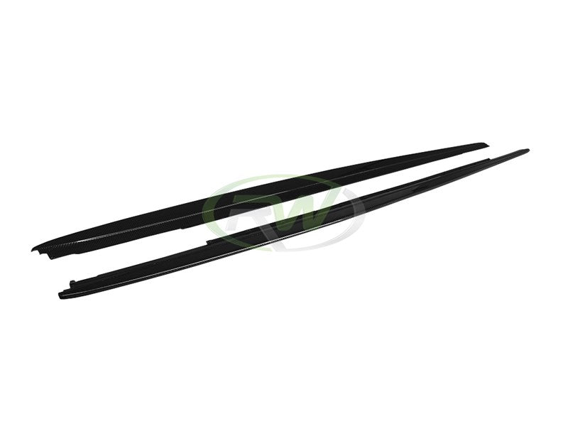 RW Carbon BMW G30 F90 Carbon Fiber Side Skirt Extensions-Exterior-Silicon Valley Bimmer