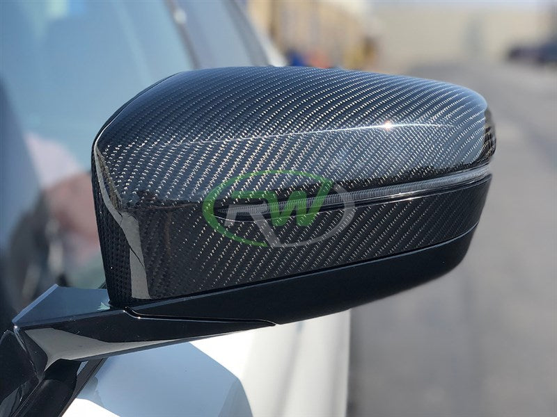 RW Carbon BMW G30 G20 G14 G15 G16 G22 G23 Carbon Fiber Mirror Caps-Exterior-Silicon Valley Bimmer