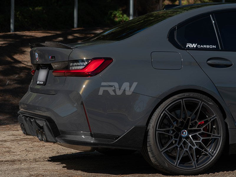 RW Carbon BMW G80 M3 CF Performance Style Diffuser Sides-Exterior-Silicon Valley Bimmer