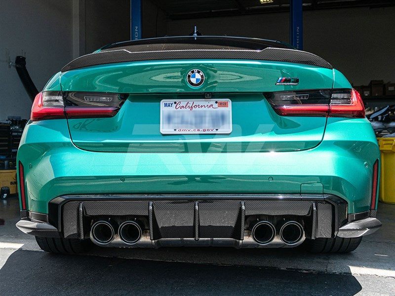RW Carbon BMW G80 M3 OEM Style Carbon Fiber Diffuser-Exterior-Silicon Valley Bimmer