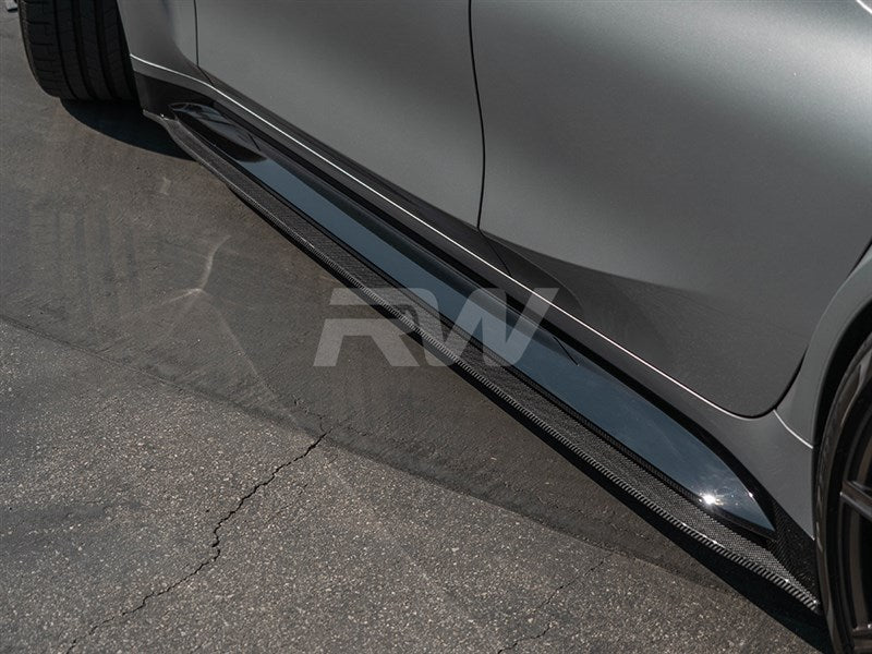 RW Carbon BMW G80 M3 RWS Carbon Fiber Side Skirt Extensions-Exterior-Silicon Valley Bimmer