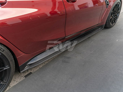 RW Carbon BMW G80 M3 RWS Carbon Fiber Side Skirt Extensions-Exterior-Silicon Valley Bimmer