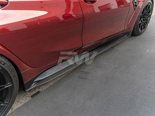 RW Carbon BMW G80 M3 RWS Carbon Fiber Side Skirt Extensions-Exterior-Silicon Valley Bimmer