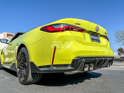 RW Carbon BMW G82/G83 M4 CF Performance Style Diffuser Sides-Exterior-Silicon Valley Bimmer