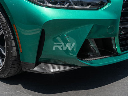 RW Carbon BMW G8X M3/M4 OEM Style Carbon Fiber Splitters-Exterior-Silicon Valley Bimmer