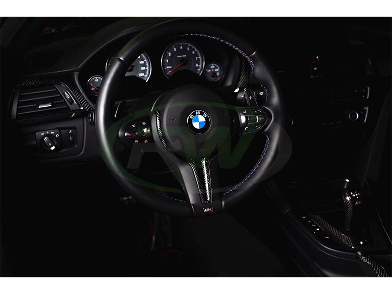 RW Carbon BMW M Inner Carbon Fiber Steering Wheel Trim-Interior-Silicon Valley Bimmer