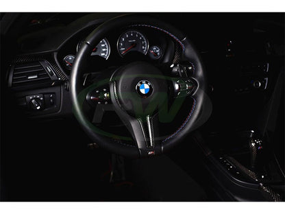 RW Carbon BMW M Inner Carbon Fiber Steering Wheel Trim-Interior-Silicon Valley Bimmer
