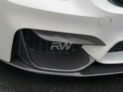 RW Carbon BMW M3/M4 Full Carbon Fiber Perf Style Splitters-Exterior-Silicon Valley Bimmer