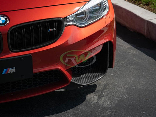 RW Carbon BMW M3/M4 Full Carbon Fiber Perf Style Splitters-Exterior-Silicon Valley Bimmer