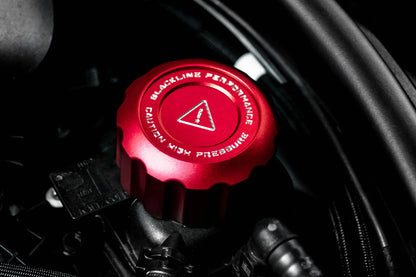 BMW 2021+ S58 Engine BLACKLINE Performance Edition RED Cap Set (Oil Cap / Coolant Caps)