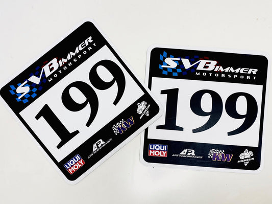 SVBimmer Motorsport Track Number Magnet Door Cards-Exterior-Silicon Valley Bimmer