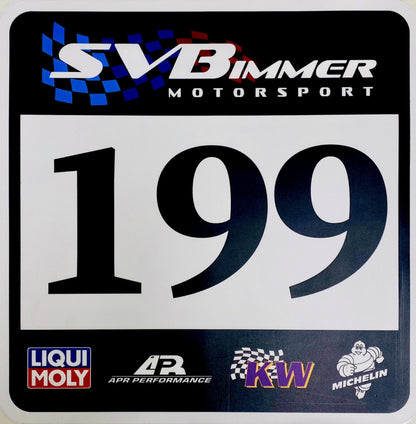 SVBimmer Motorsport Track Number Magnet Door Cards-Exterior-Silicon Valley Bimmer